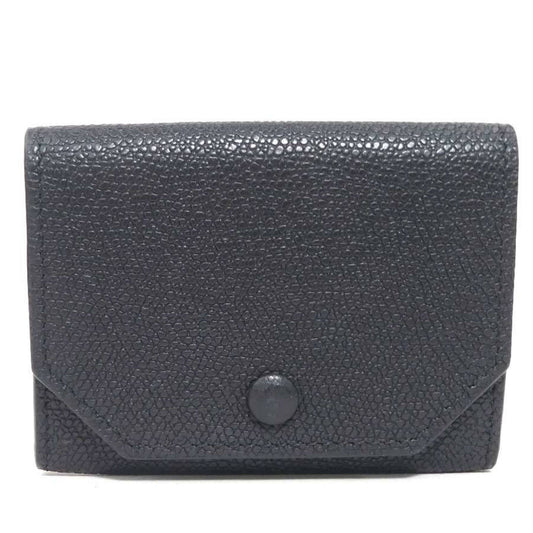 Valextra Men's Black Leather Wallet/Coin Case (h31566g)