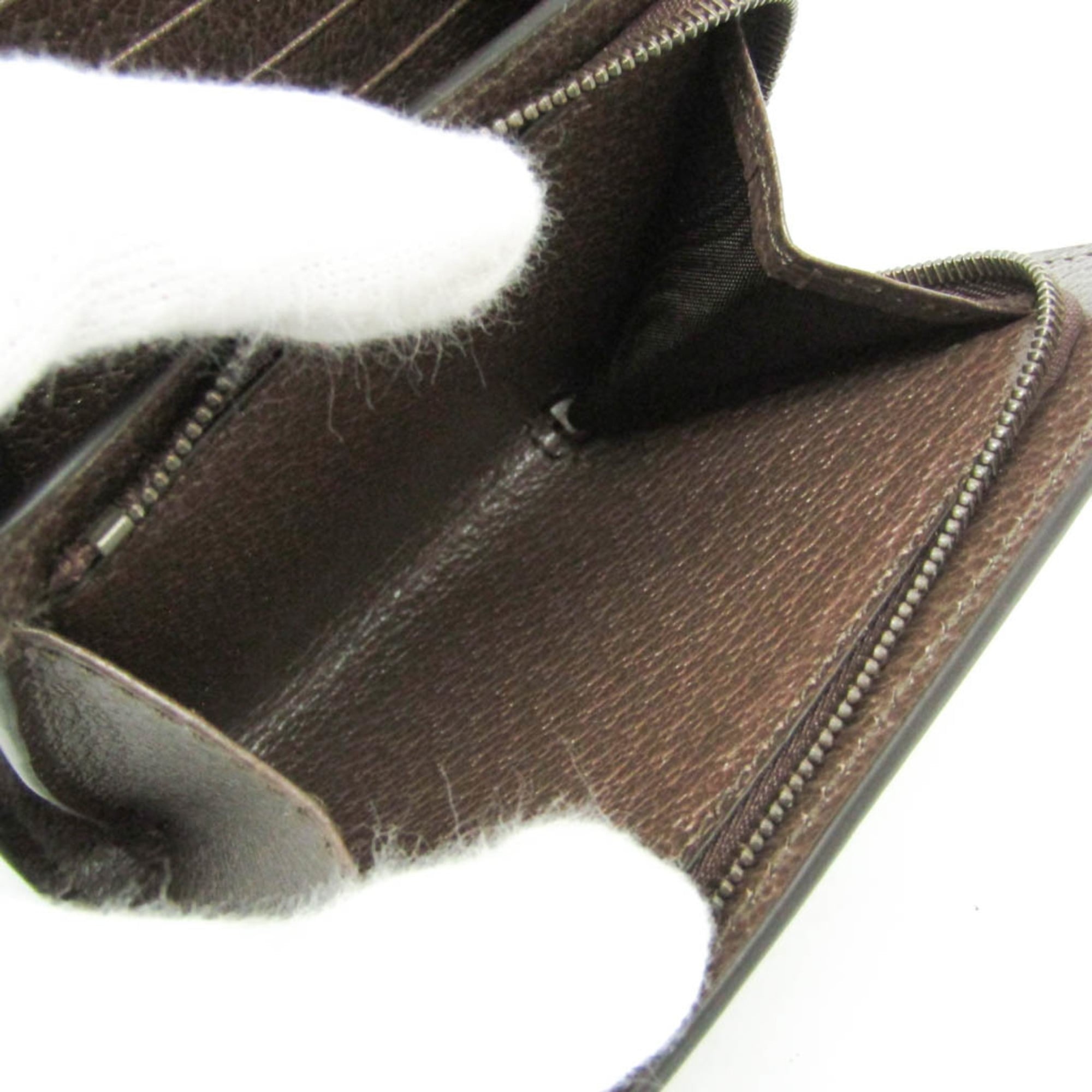 Gucci Bamboo Diana Jumbo GG 658635 Women's Canvas,Leather Wallet (bi-fold) Beige,Brown