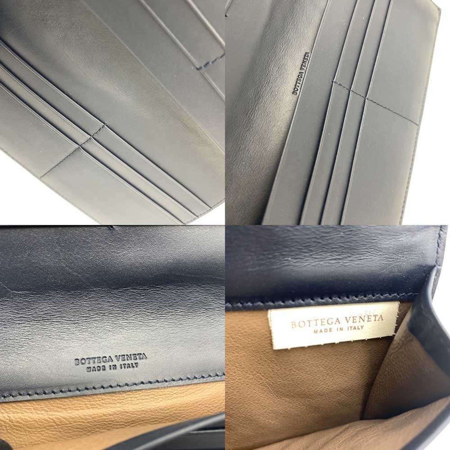 Bottega Veneta Intrecciato Wallet, Navy