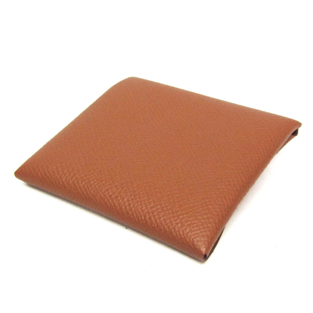 Hermes Bastia Men,Women Epsom Leather Coin Purse/coin Case Brown
