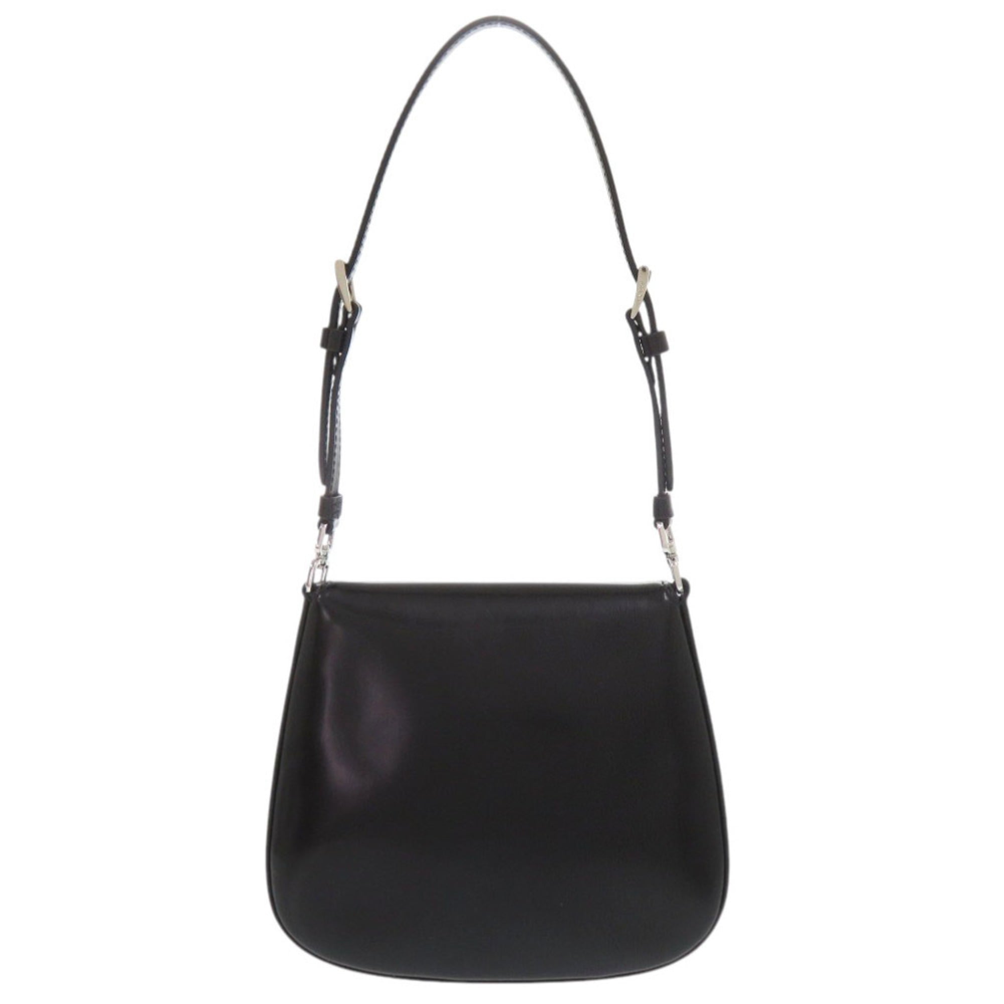 Unused Prada SPAZZOLATO 1BH188 Triangle Logo Leather Black 2-Way Shoulder Bag 0709PRADA — New - Store Return