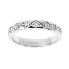 Chanel Coco Crush Collection Ring Mini Model Full Diamond J11871 750 18KWG #8 — Like New