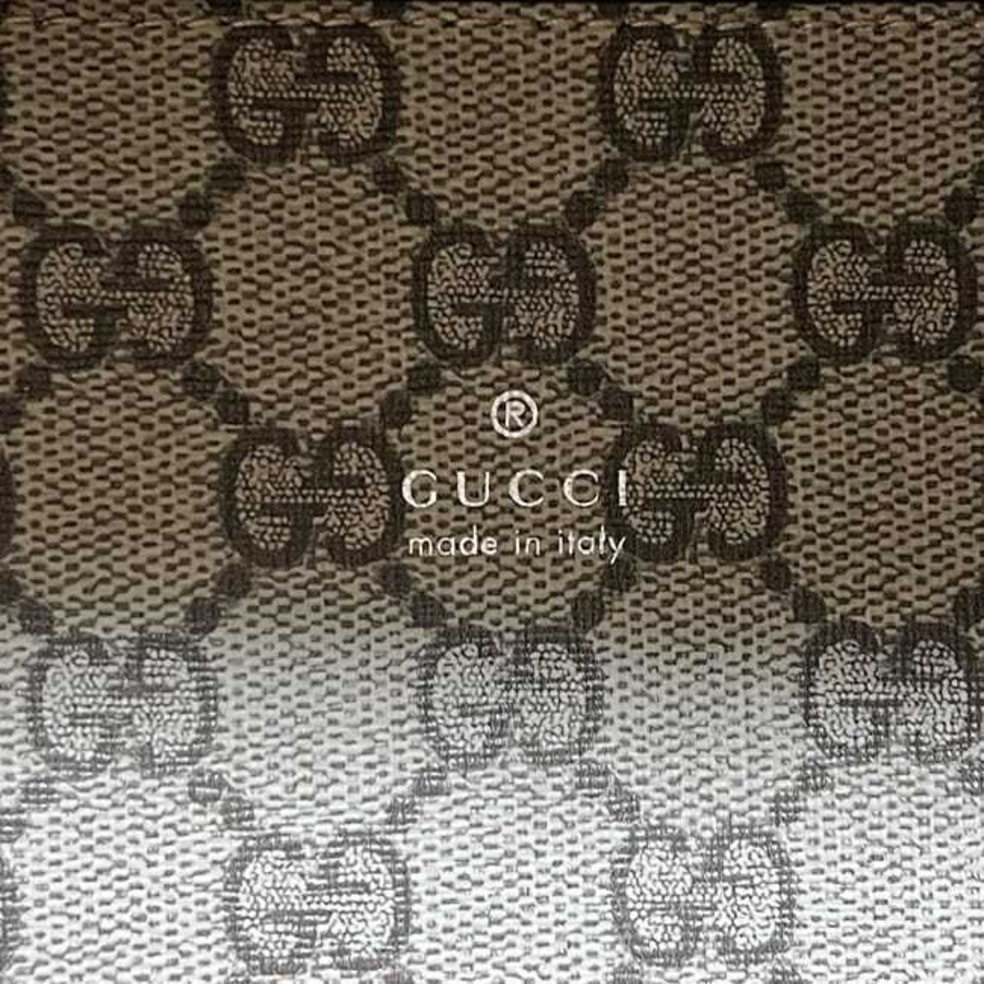 Gucci 2-way print handbag f-25014 beige camel brown 772144 unused canvas and leather 520981 GUCCI tote shoulder bag crossbody women's — New - Store Return