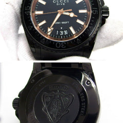 Gucci Dive Date Watch Men's Black — Very Good