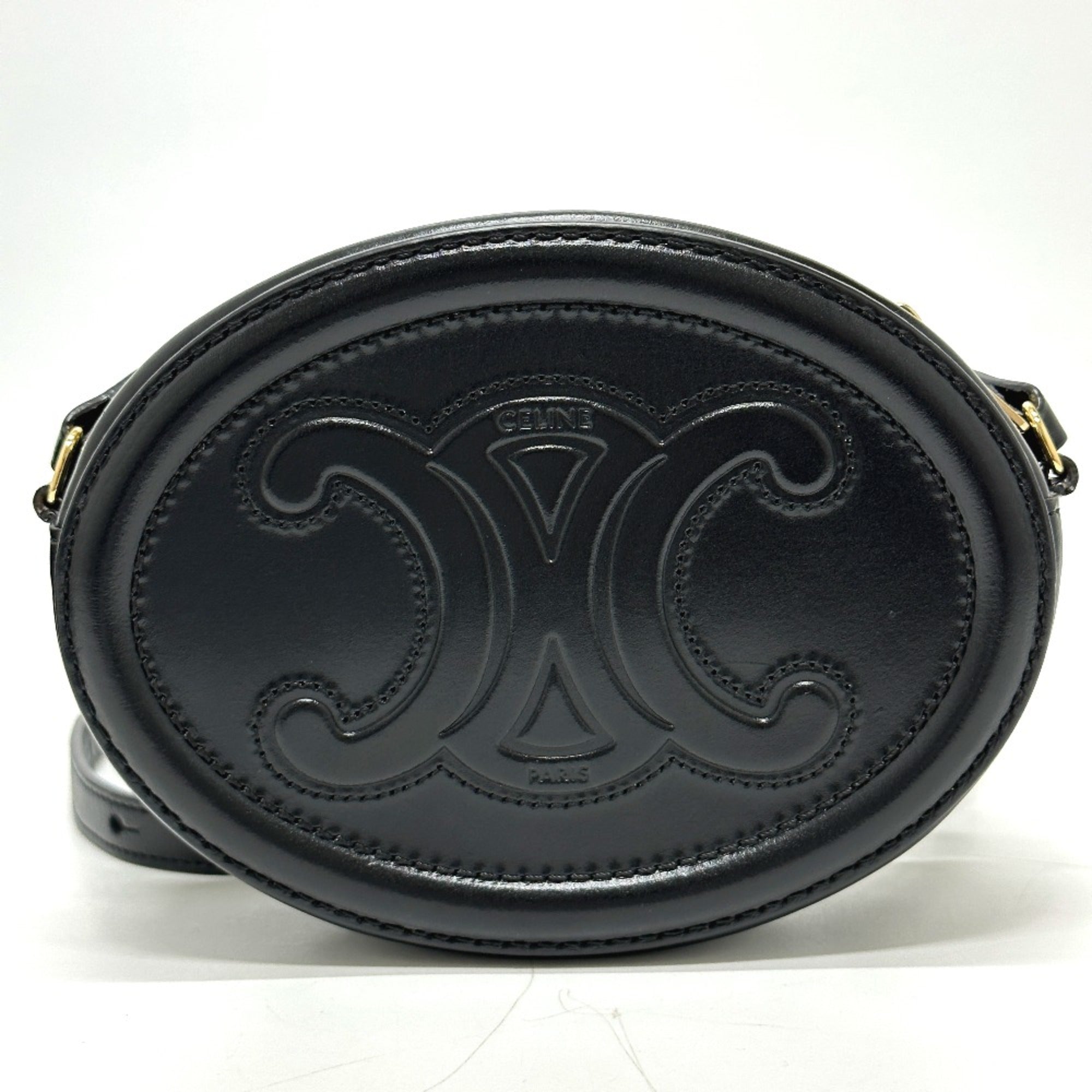 CELINE Triomphe crossbody bag Shoulder Bag Black — Like New