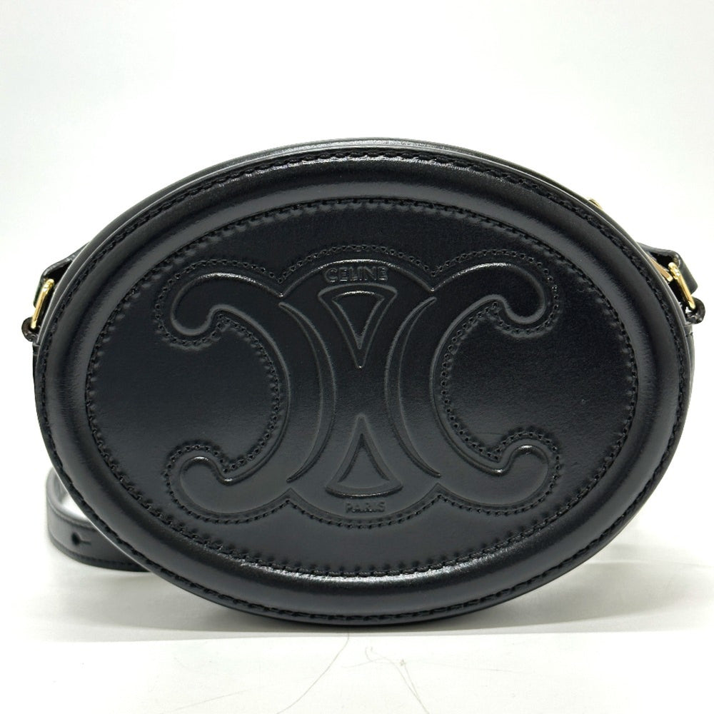 CELINE Triomphe crossbody bag Shoulder Bag Black — Like New