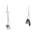 Christian Dior Silver Metal Dice Hook Earrings for Women