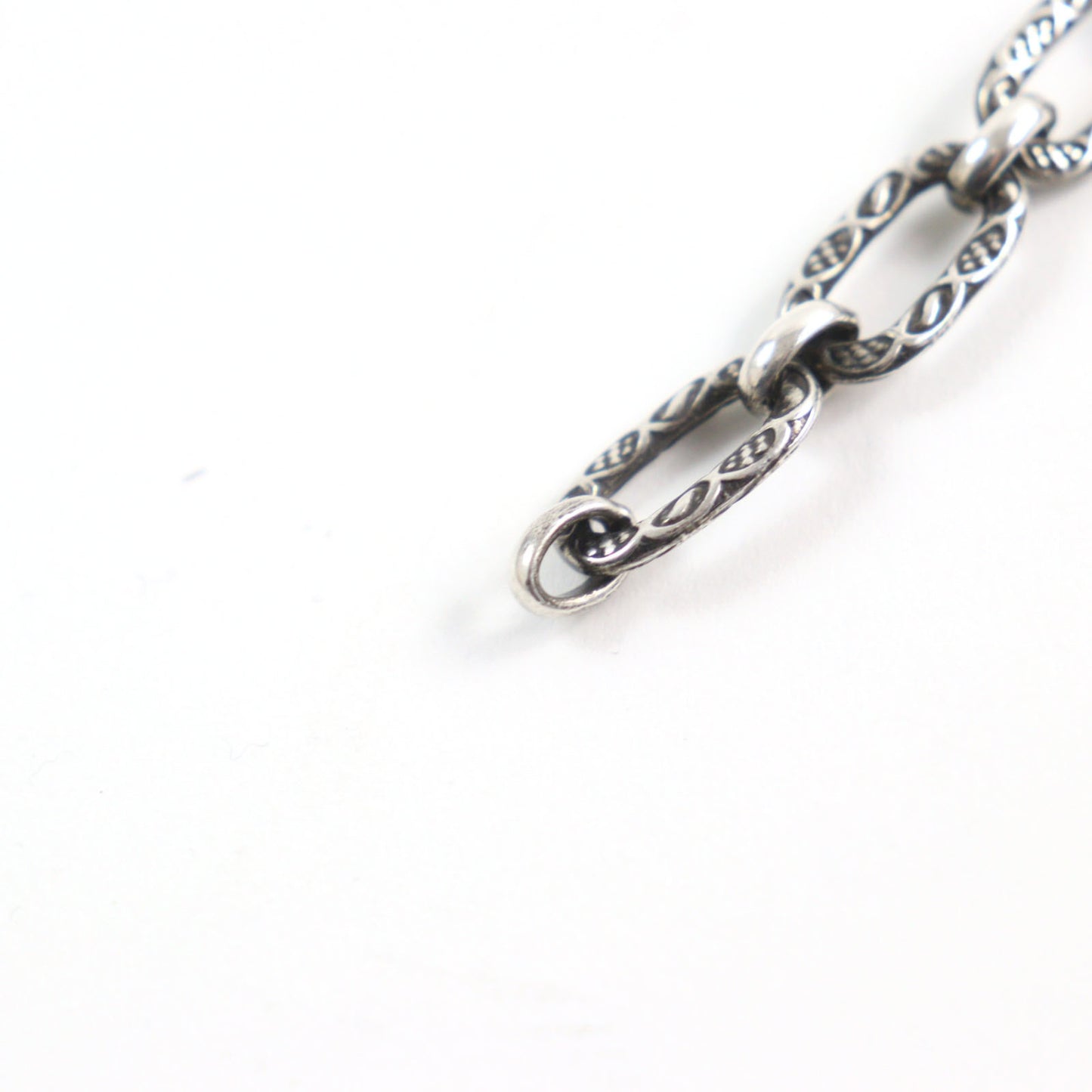 GUCCI 524890 Arabesque Interlocking G Textured Long Chain Necklace, AG925 Silver, with Box and Dust Bag, Made in Italy, Men's