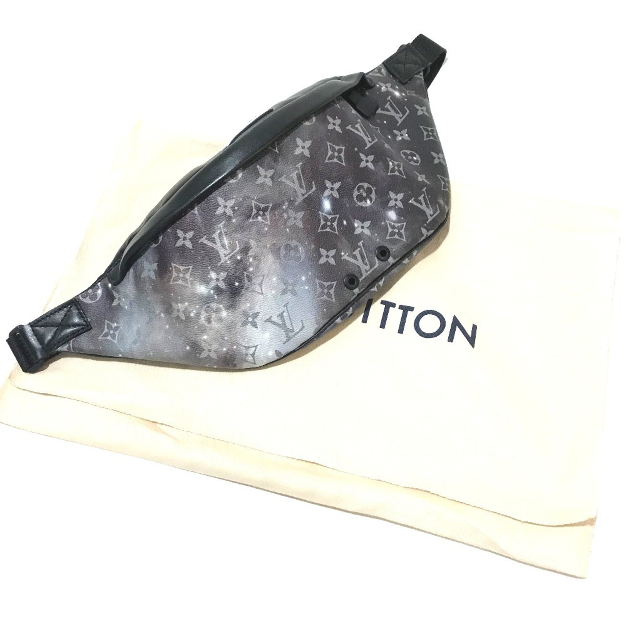 LOUIS VUITTON M44444 Monogram Galaxy Discovery Bum Bag Waist Body Canvas Men's Black Silver x — New - Store Return