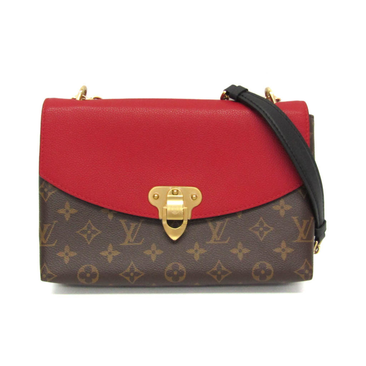 Louis Vuitton Monogram Saint Placide M43713 Women's Shoulder Bag Brown,Red Color — Like New