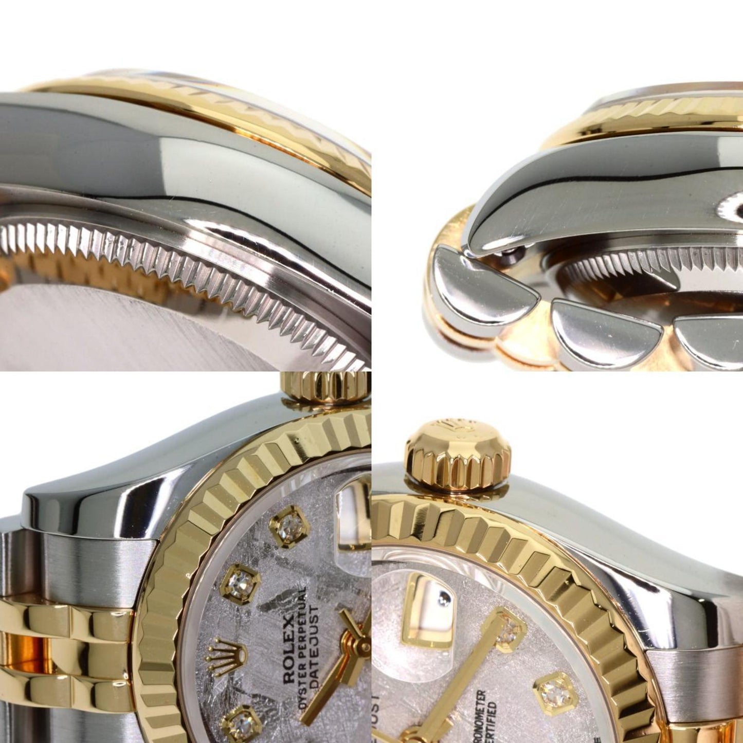 Rolex 179173G Datejust 10P Diamond Meteorite Watch Stainless Steel SSxK18YG Ladies ROLEX