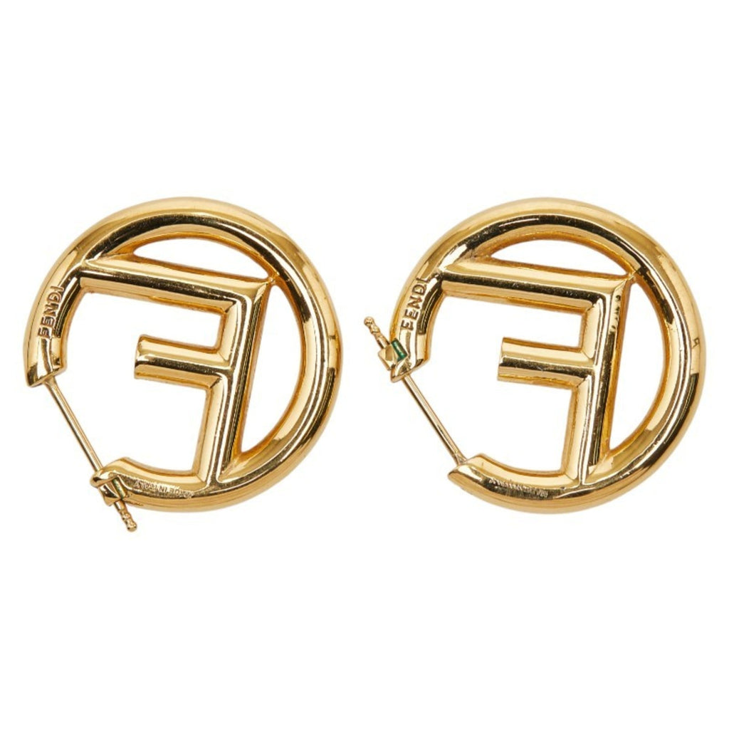 Fendi F logo motif earrings 8AG745 B08 metal women's FENDI