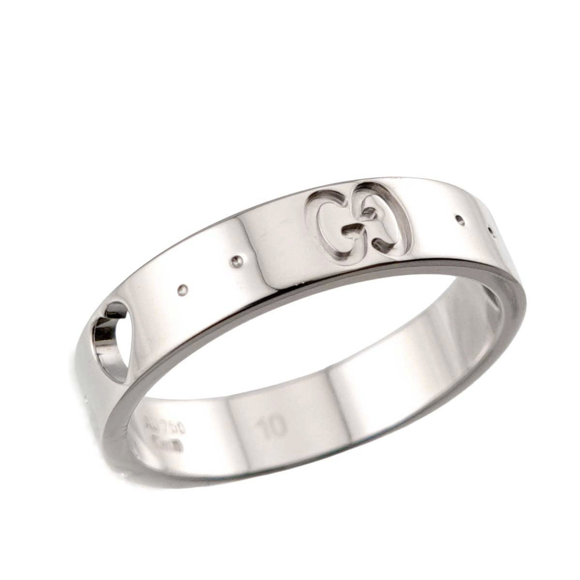Gucci Icon Amor #10 Ring, 18K WG (White Gold 750) — Like New