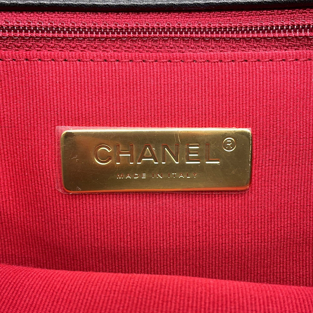 Chanel Chain Shoulder Bag 19 Large Lambskin AS1161 CHANEL Handbag 2-way Black Women's — Like New