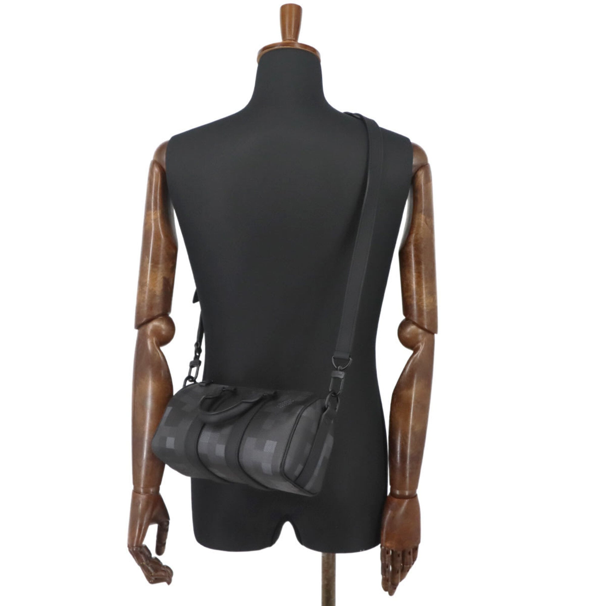 Louis Vuitton Keepall Bandouliere 25 Damouflage Black 2-way Hand/Shoulder Handbag Noir M14919 RFID — New - Store Return
