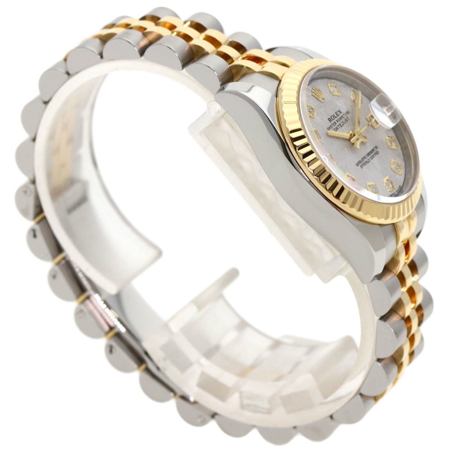 Rolex 179173G Datejust 10P Diamond Meteorite Watch Stainless Steel SSxK18YG Ladies ROLEX