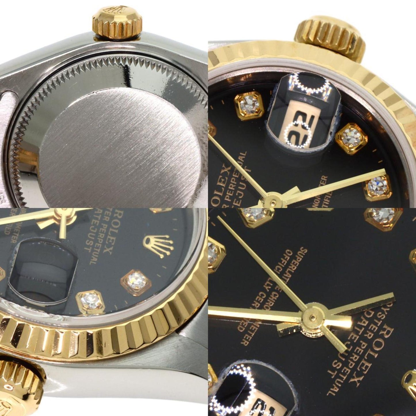 Rolex 69173G Datejust 10P Diamond Watch Stainless Steel SSxK18YG Ladies ROLEX