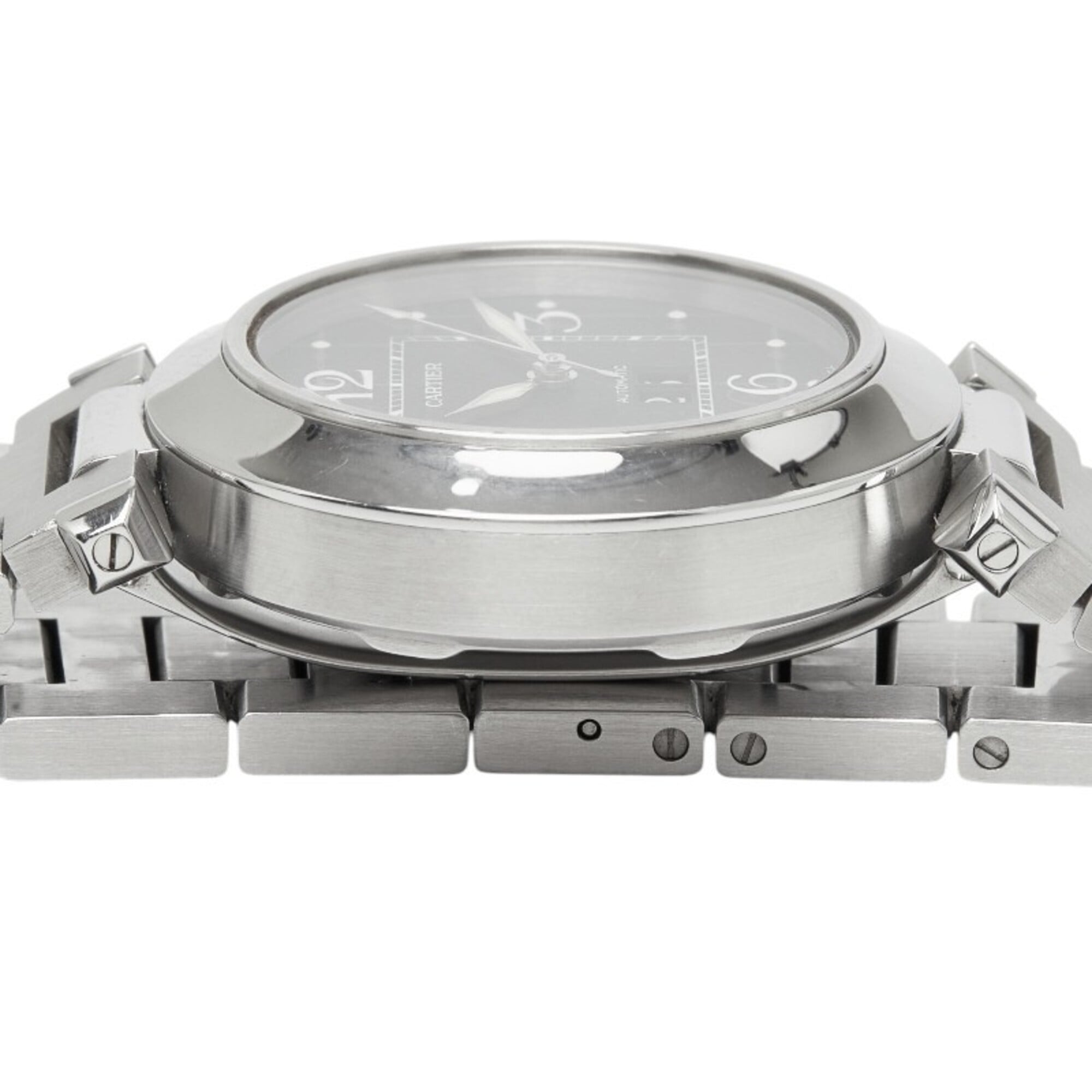Cartier Pasha C Big Date Watch W31053M7 Automatic (with manual winding) Black Dial Stainless Steel Ladies CARTIER — Good