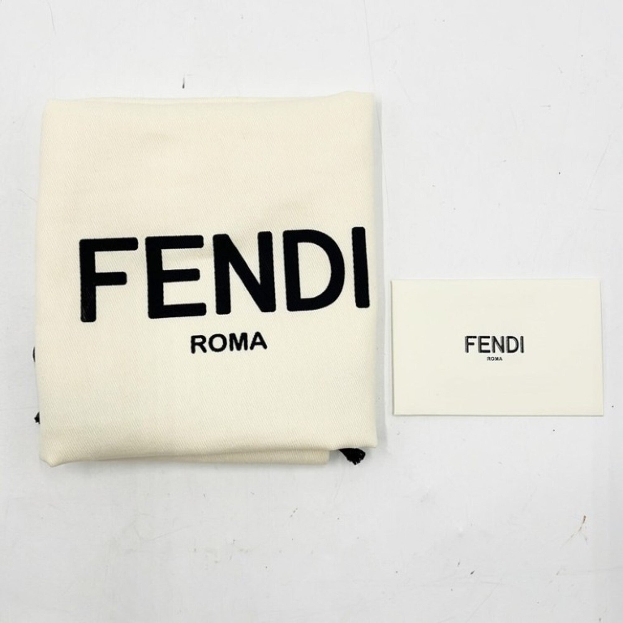 FENDI clutch bag 7N0167 beige leather men's and women's — New - Store Return