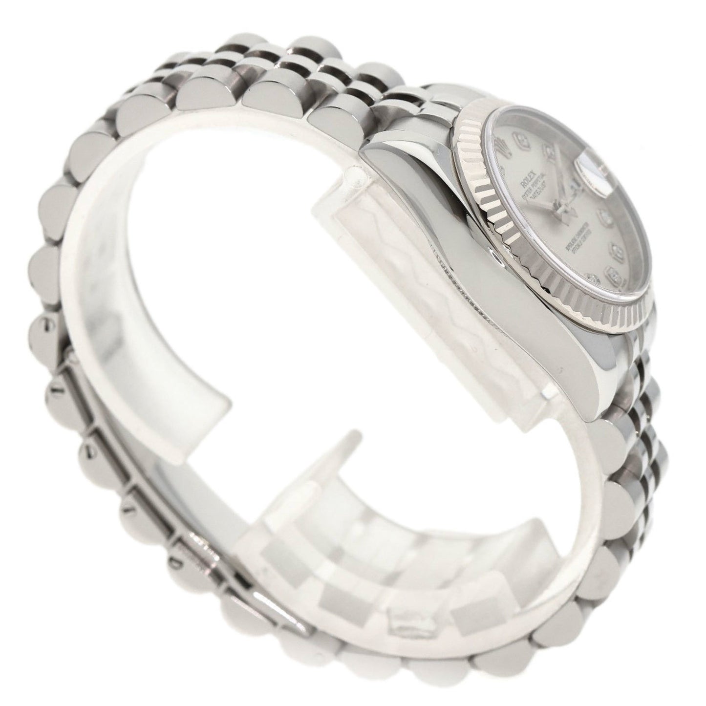 Rolex 179174G Datejust 10P Diamond Watch Stainless Steel SS K18WG Ladies ROLEX