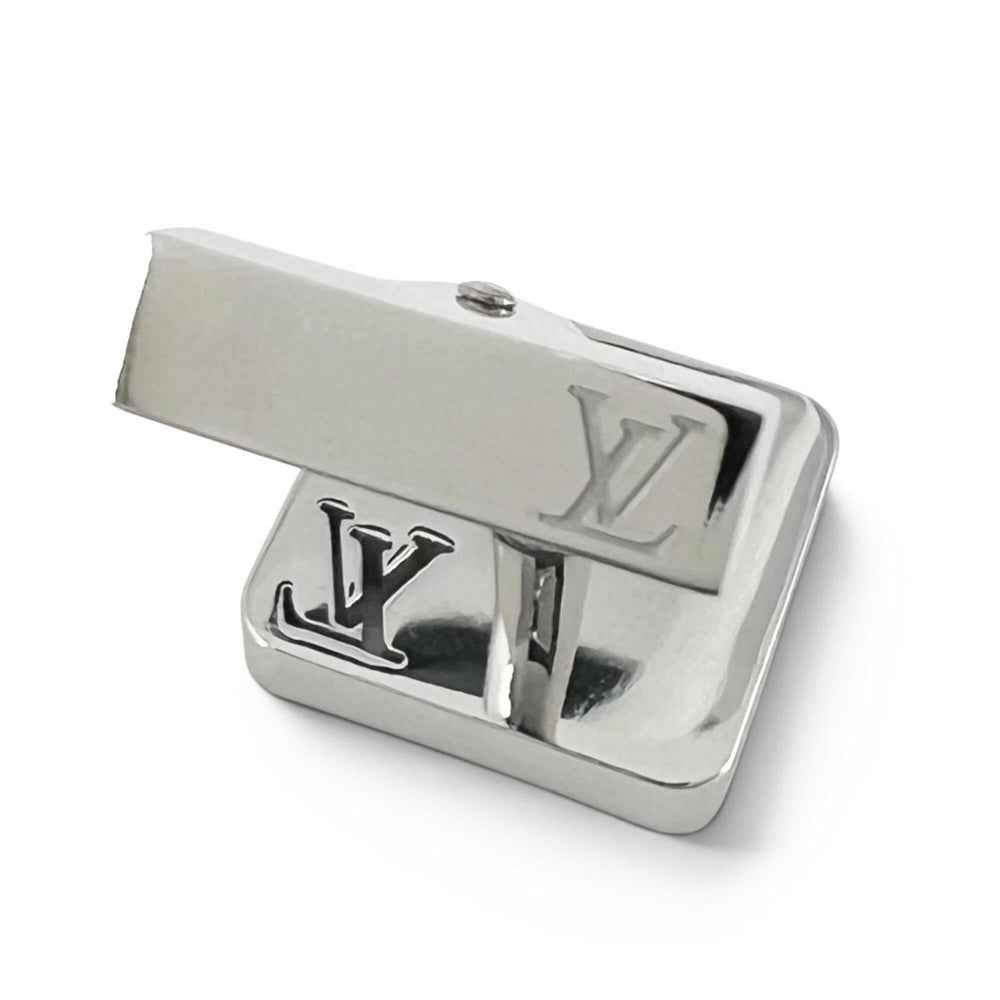 LOUIS VUITTON M65043 Bouton de Manchette Champs-Élysées Cufflinks, Silver, Made in France, Men's — Like New