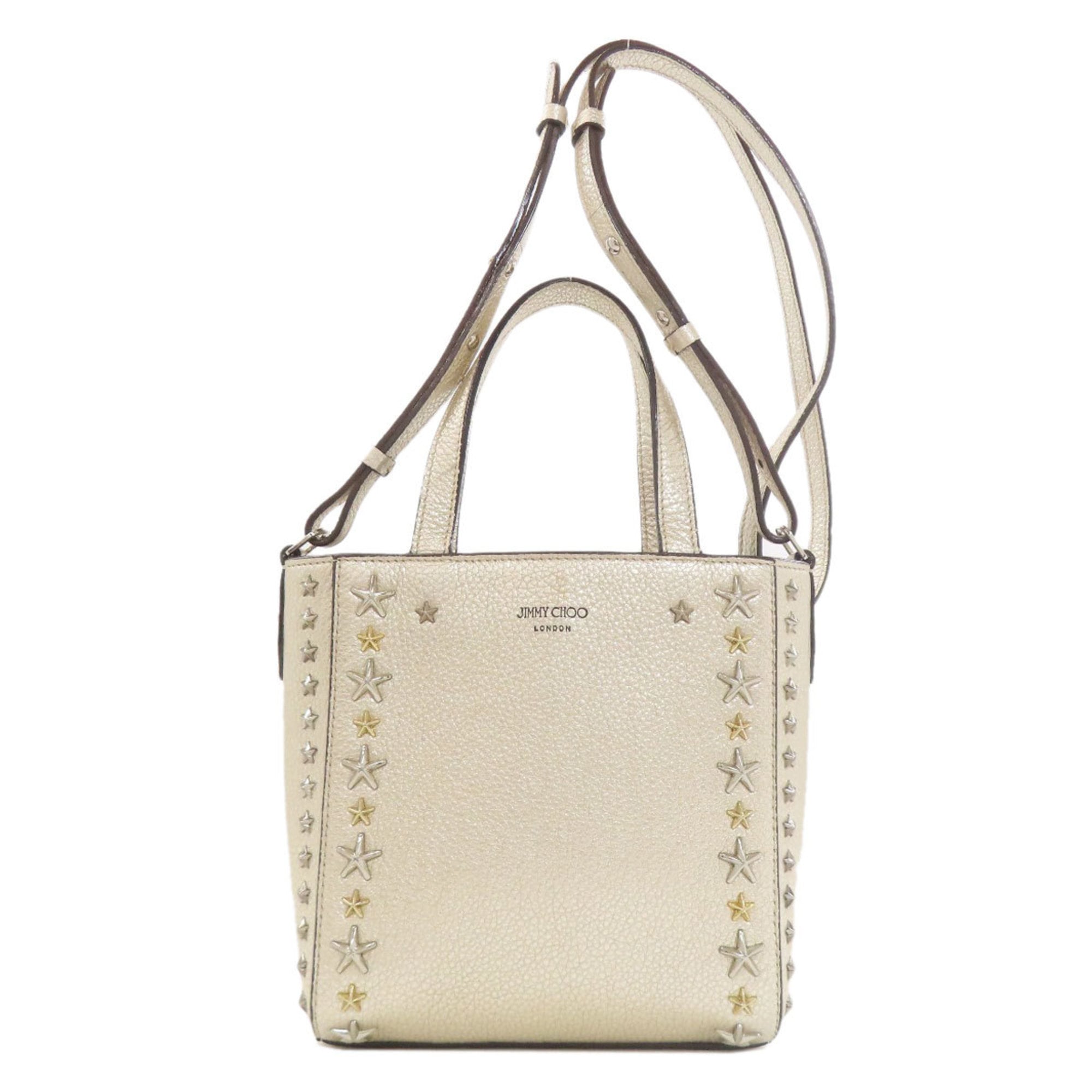 Jimmy Choo Star Motif 2-Way Handbag Leather Women's