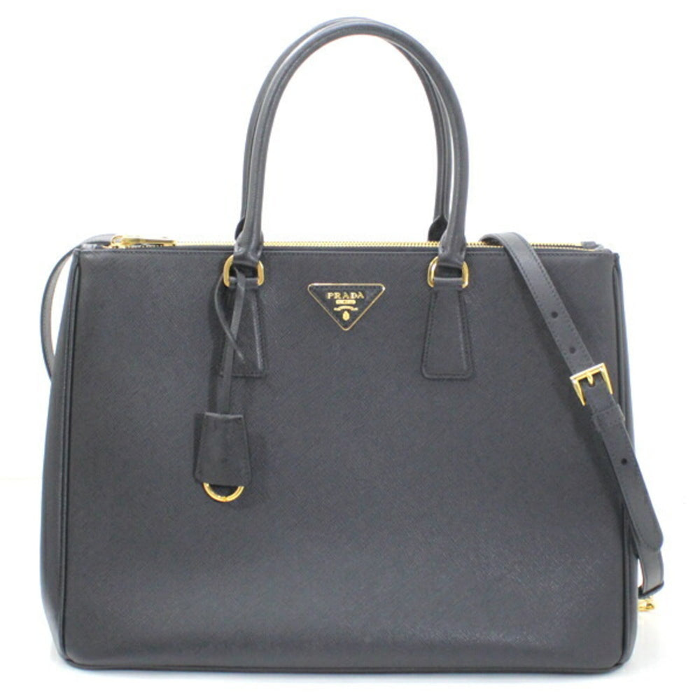 Prada Galleria handbag, tote bag, shoulder Saffiano leather, black, women's, 1BA786 NERO T5896 — New - Store Return