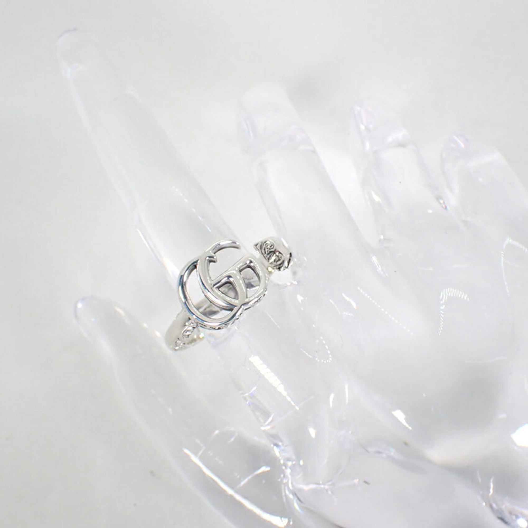 GUCCI 925 Double G Arabesque Ring, size 18