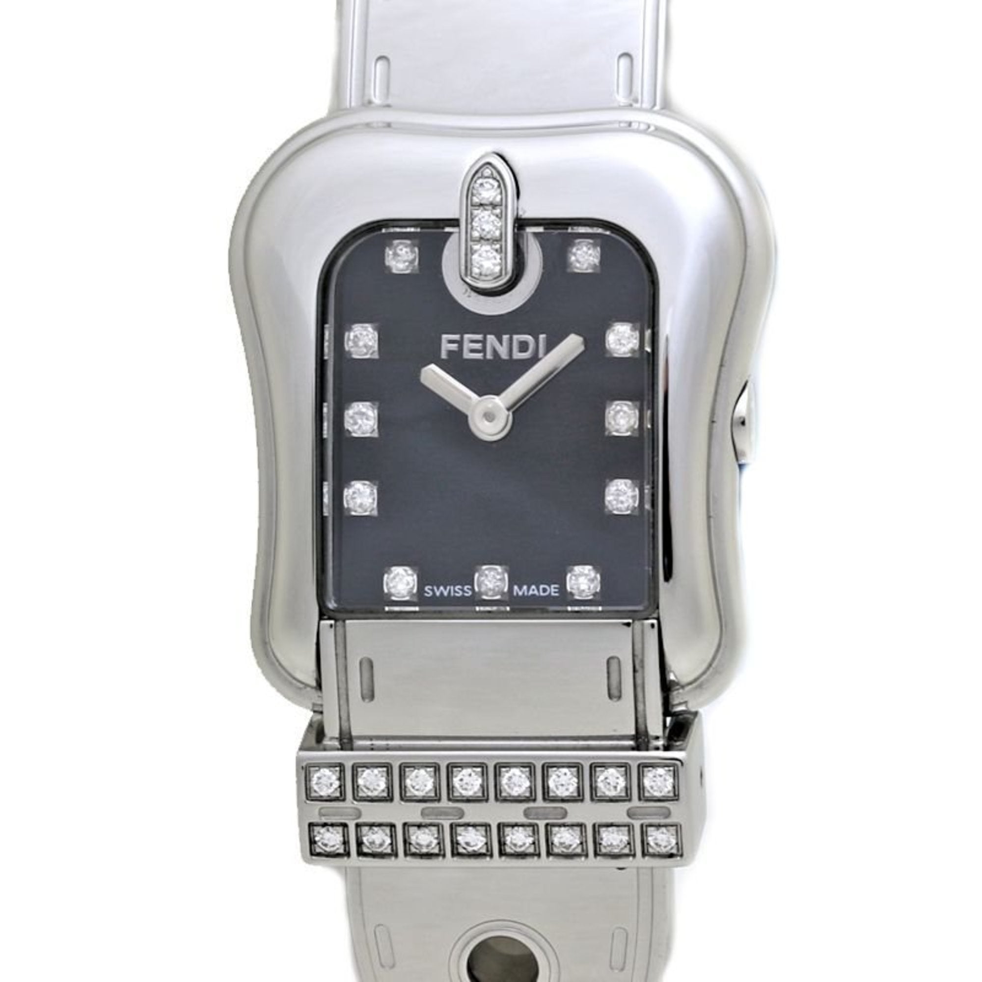 FENDI B-FENDI 3800L Diamond Stainless Steel Ladies Watch 39776 — Very Good