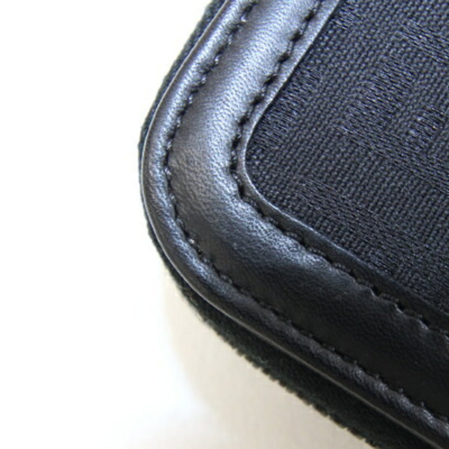 Fendi Zucchino Bifold Wallet 8M0070 Black Canvas and Leather Compact Mini for Women