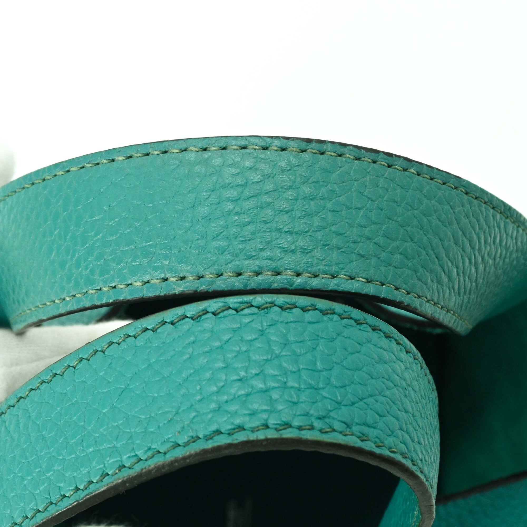 HERMES Picotin Lock PM handbag, Taurillon Clemence leather, Malachite Green — Like New