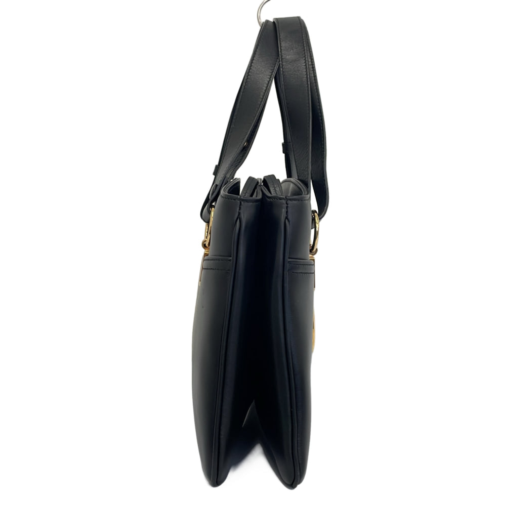 GUCCI Ally GG Marmont Double G Logo Handbag 550130 Black Women's — Like New