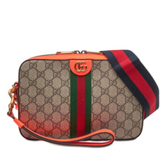 Gucci Ophidia GG Supreme Shoulder Bag Crossbody 699439 Orange Beige Leather Women's GUCCI — Like New