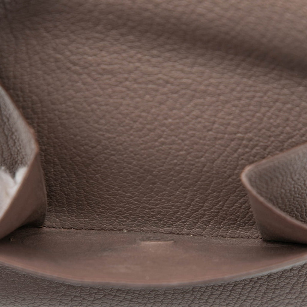 Hermes Hermès Bearn Compact Bi-fold Wallet in Greige/Gray Chevre, Women's