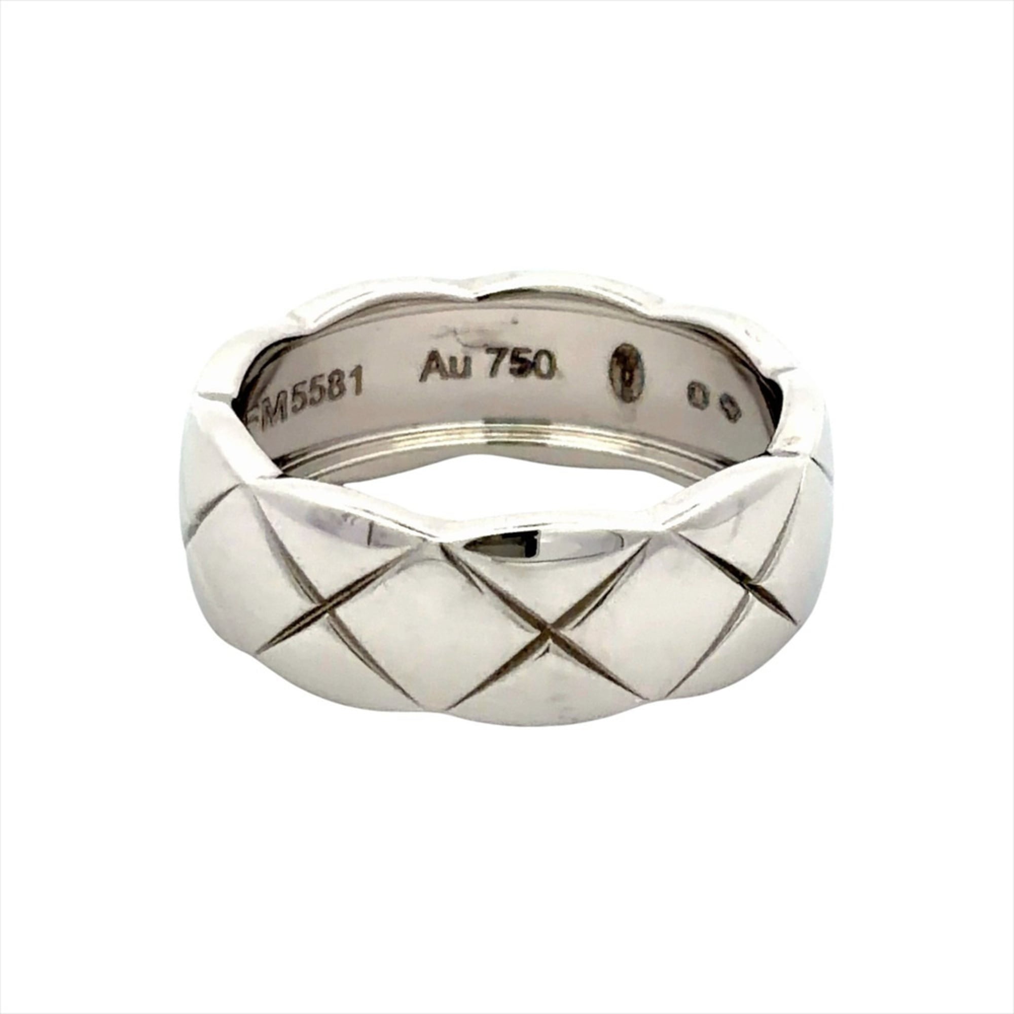 Chanel Coco Crush Medium Ring, Size #50, J10570, 18KWG, 5.9g, White Gold, Women's Ring — Like New
