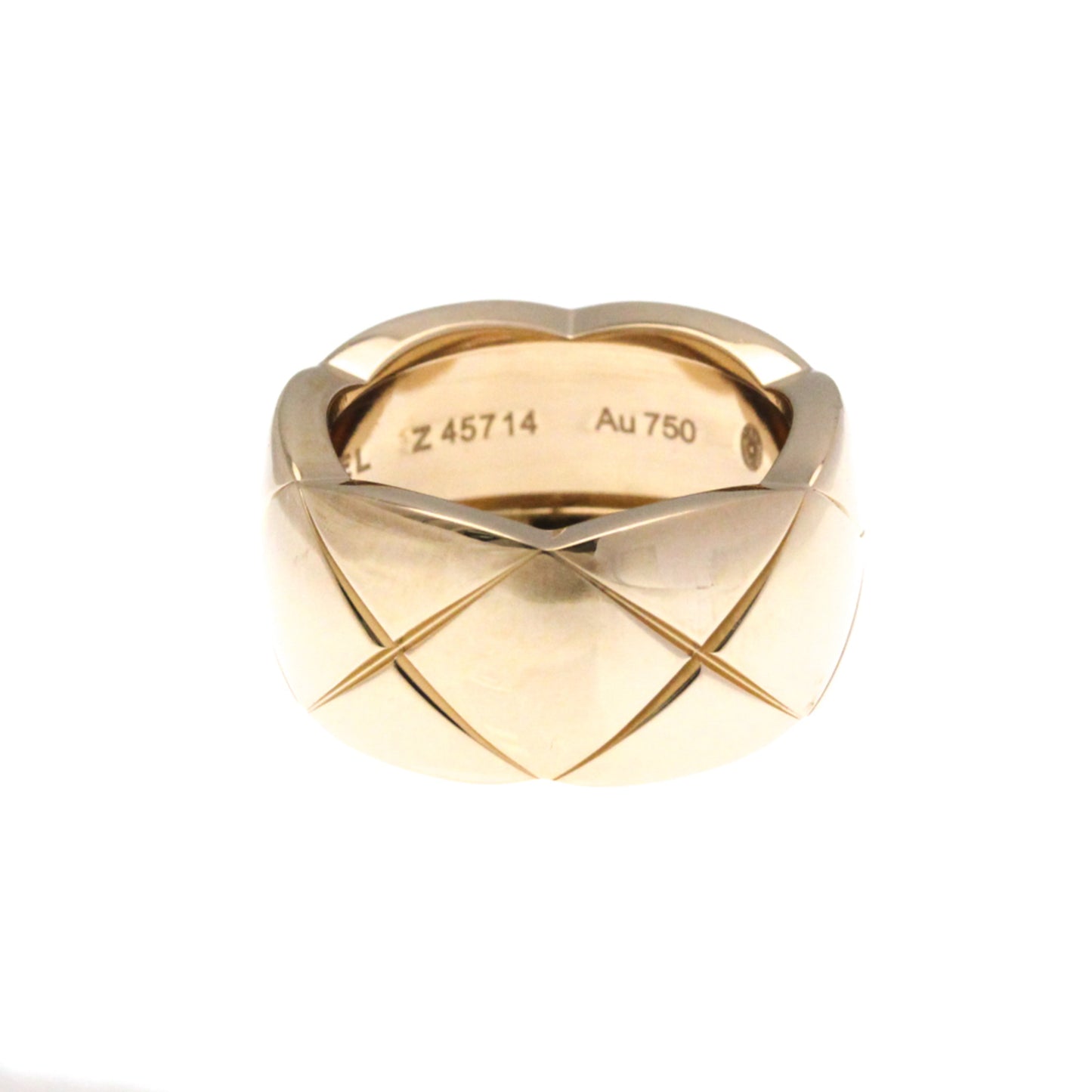 Chanel Coco Crush Ring Large Size Pink Gold (18K) Fashion No Stone Band Ring Pink Gold