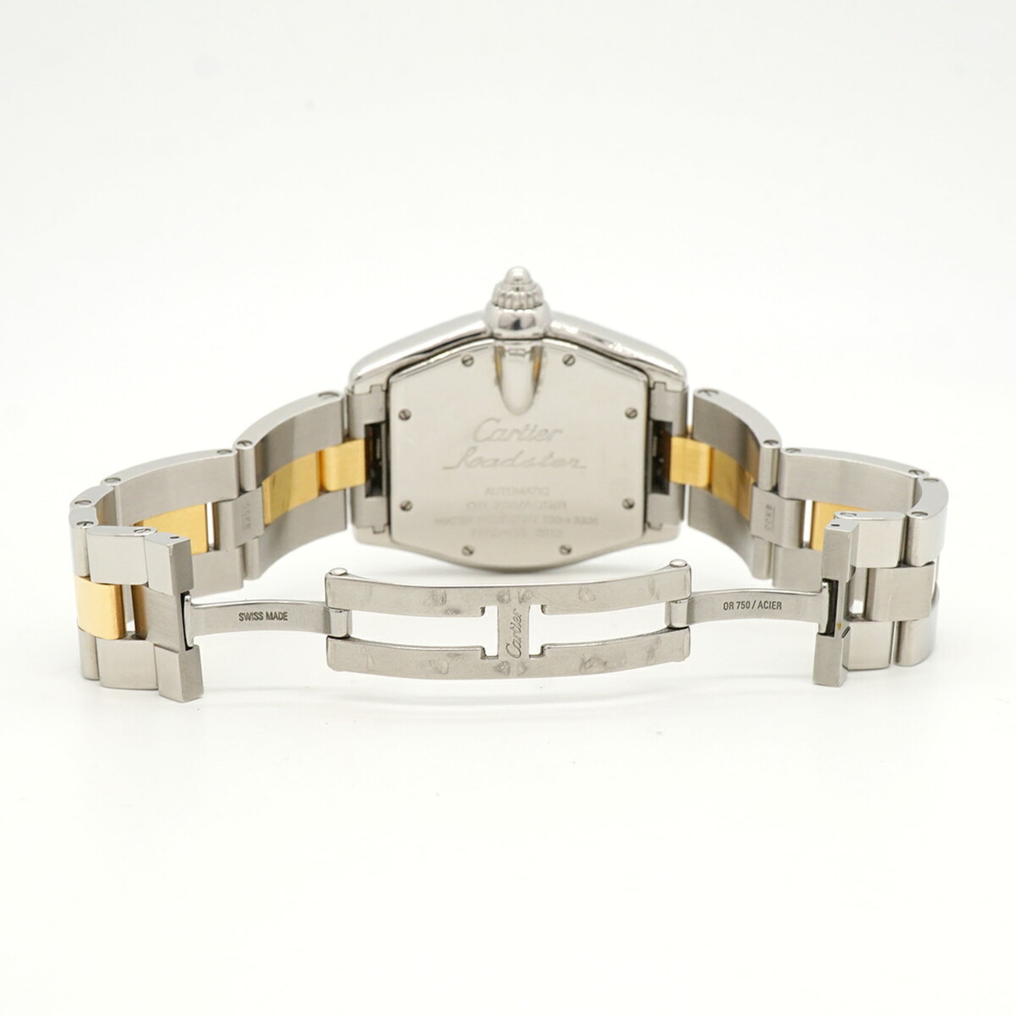 Cartier Roadster LM Two-Tone W62031Y4 Silver Dial Men's Watch — Good