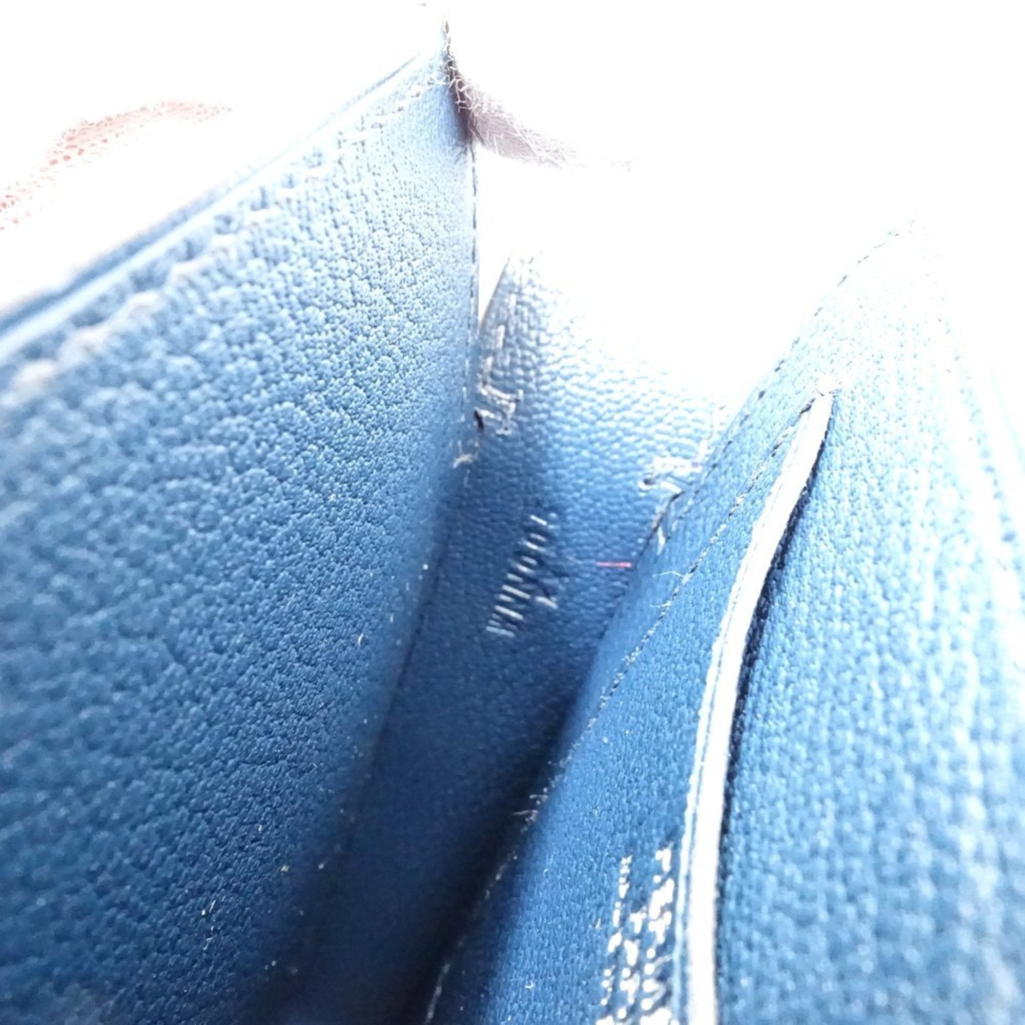 HERMES Aka Box WNN005 Pochette Shoulder Bag in Leather, Blue de Plus, Women's, 188592 — Like New