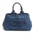 Prada Canapa Tote Bag, Medium, Avio (Indigo)