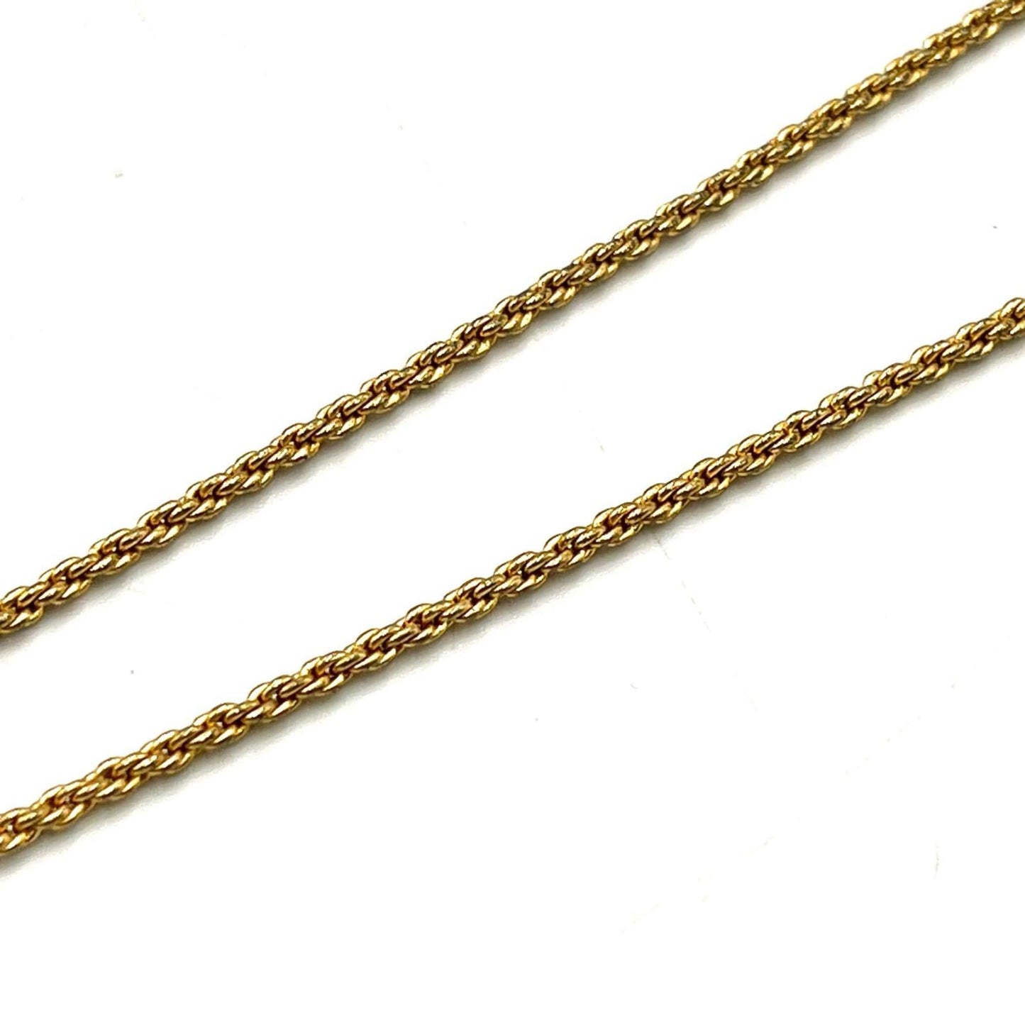 Christian Dior necklace logo round antique metal women's