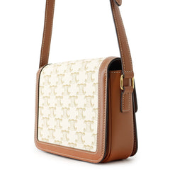 Celine Shoulder Bag Teen Triomphe Canvas Leather 188882 CELINE Handbag — Like New