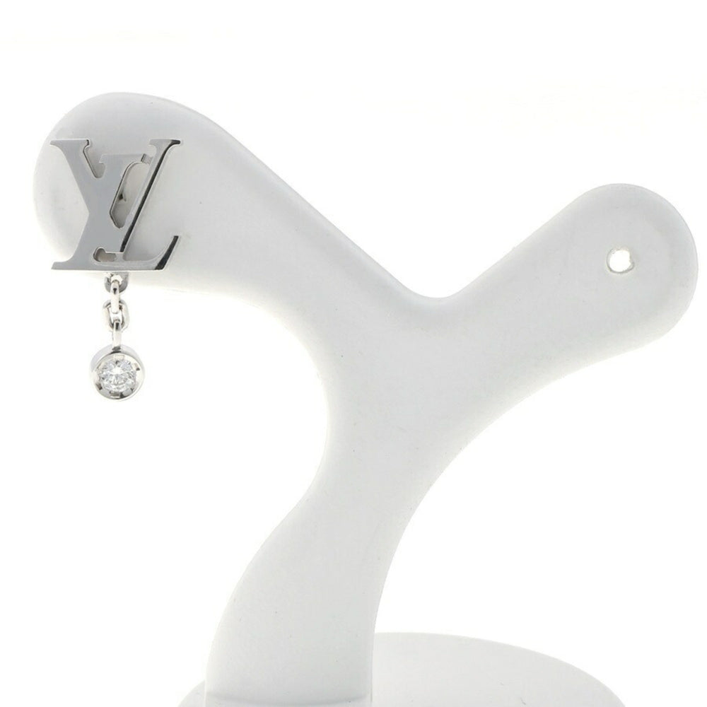 Louis Vuitton Idylle Blossom LV Earrings Q96544 18K White Gold Diamond Single Earring B-160325 — New - Store Return