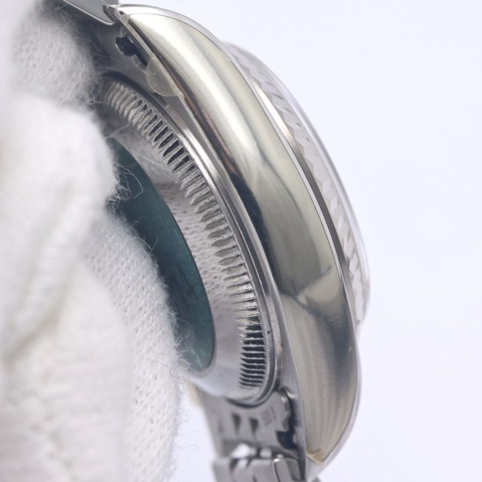 ROLEX Datejust Sapphire 2P 79174 Women's Watch 18K White Gold x Stainless Steel 40301 — Like New