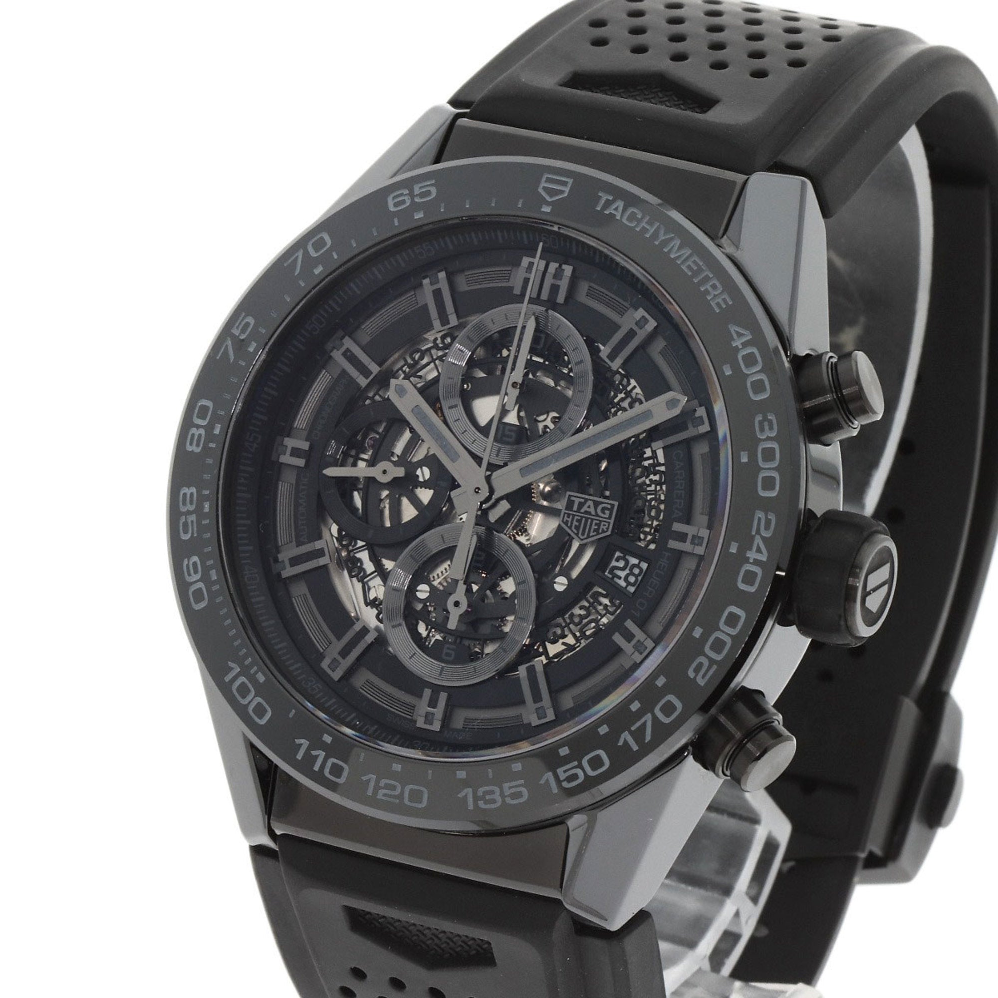 TAG Heuer CAR2A90 Carrera Calibre 01 Watch Ceramic Rubber Men's HEUER — Good