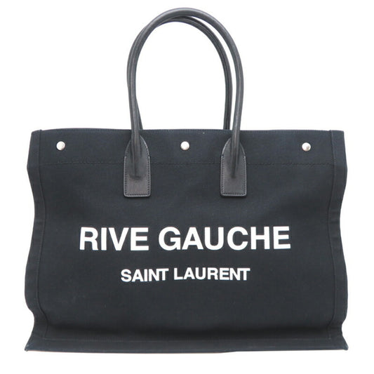 Saint Laurent Rive Gauche Women's and Men's Tote Bag 509415FAAVR Cotton Black