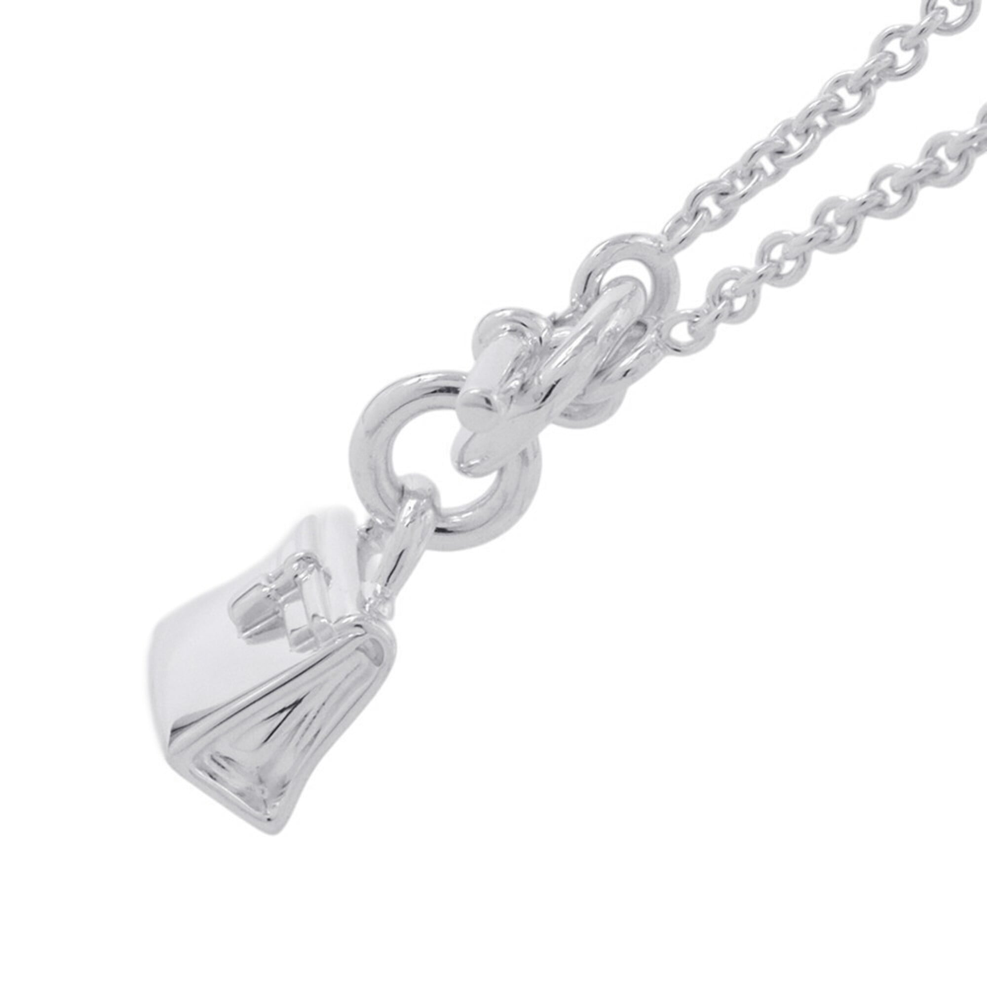 Hermes Amulette Kelly Necklace, SV925 Silver, HERMES Pendant — Like New