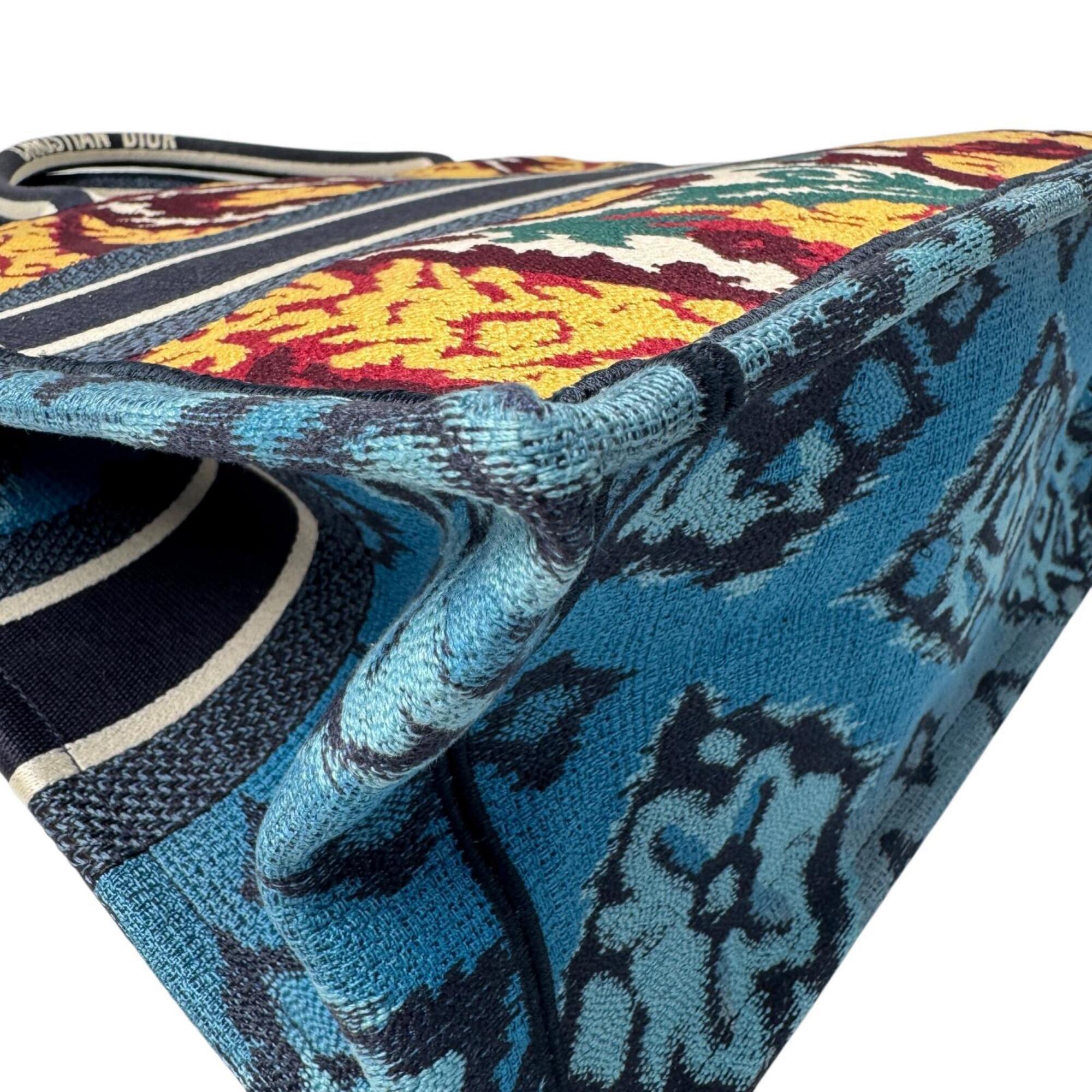 Christian Dior Book Tote Medium Cruise 2021 Paisley Embroidery Women's — Like New