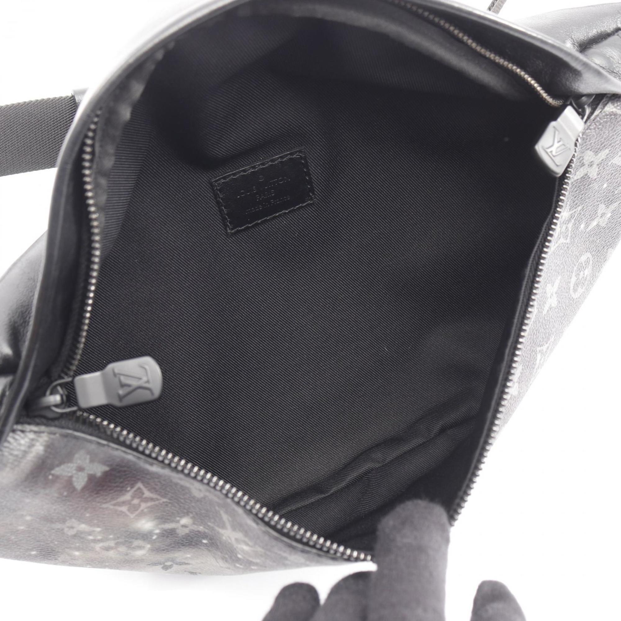 Louis Vuitton Discovery Bum Bag, Waist Body Coated Canvas and Leather, Monogram Galaxy, Men's, Black Gray, M44444