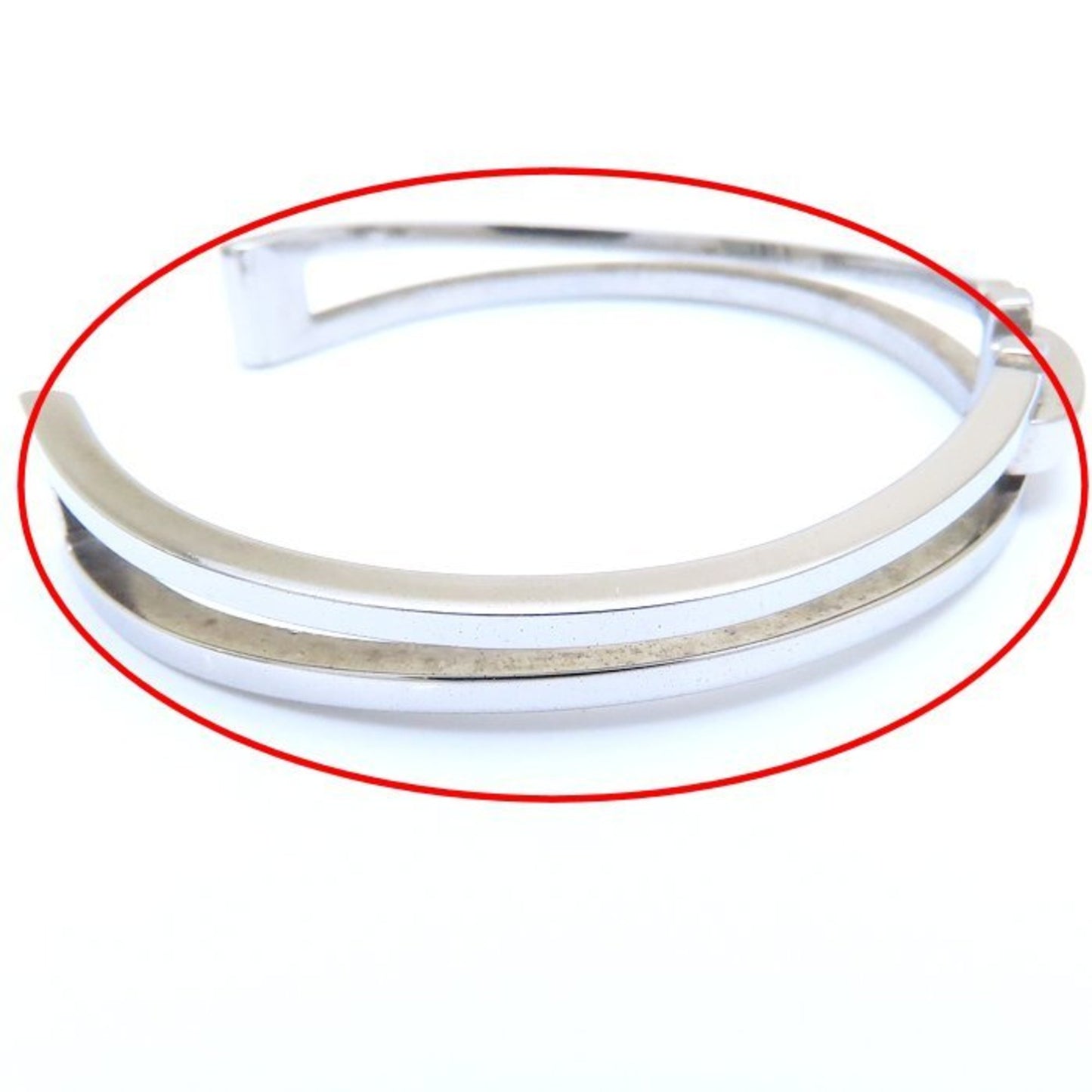 Salvatore Ferragamo Bangle, Silver Plated, Women's, 294284