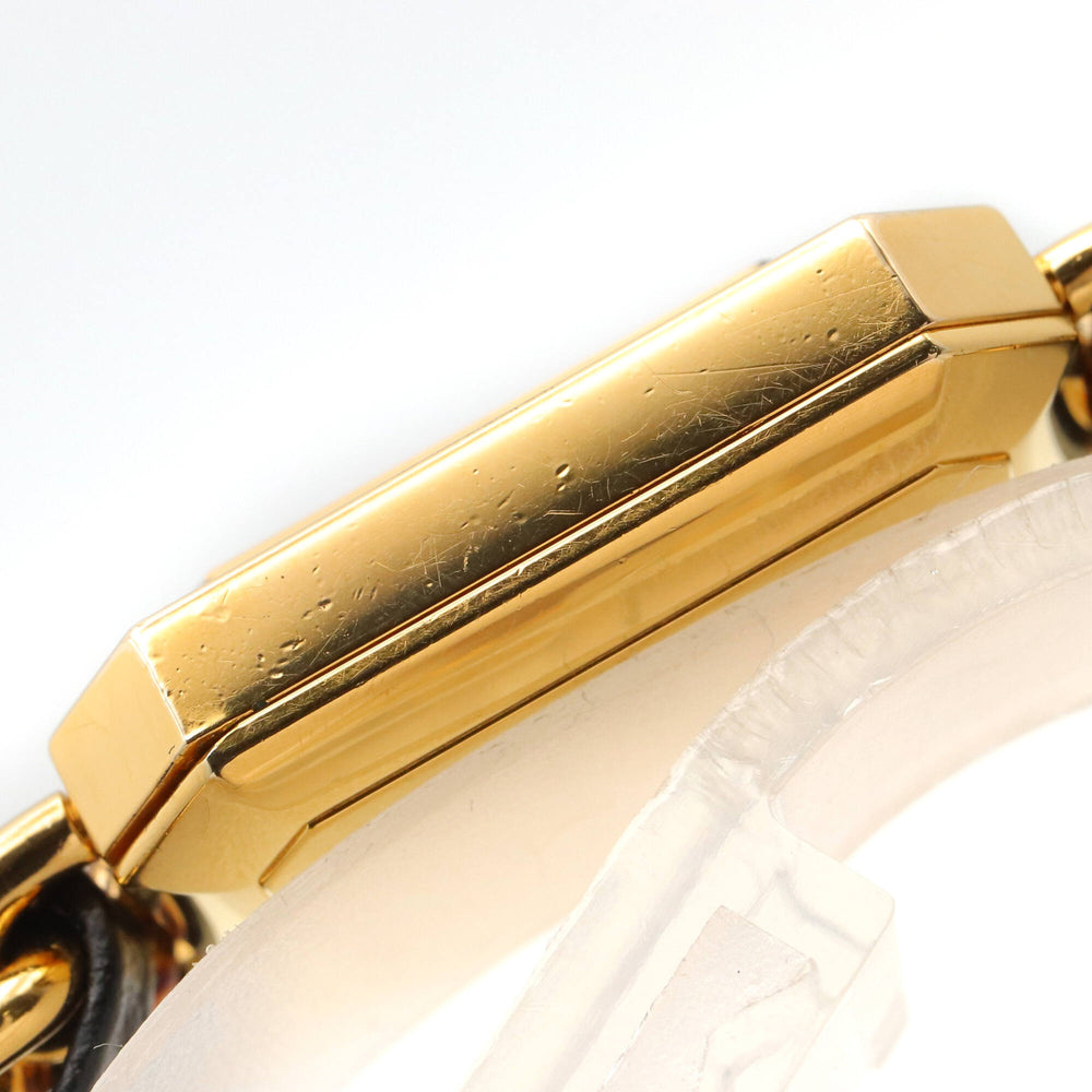 Chanel CHANEL Première M Watch, Gold Plated Leather, Women's, Black, H0001 — Very Good